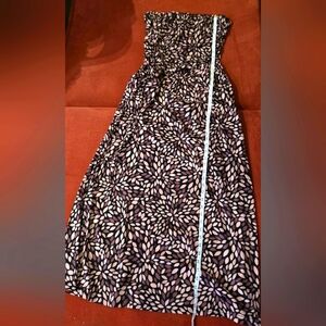 Floral strapless maxi dress